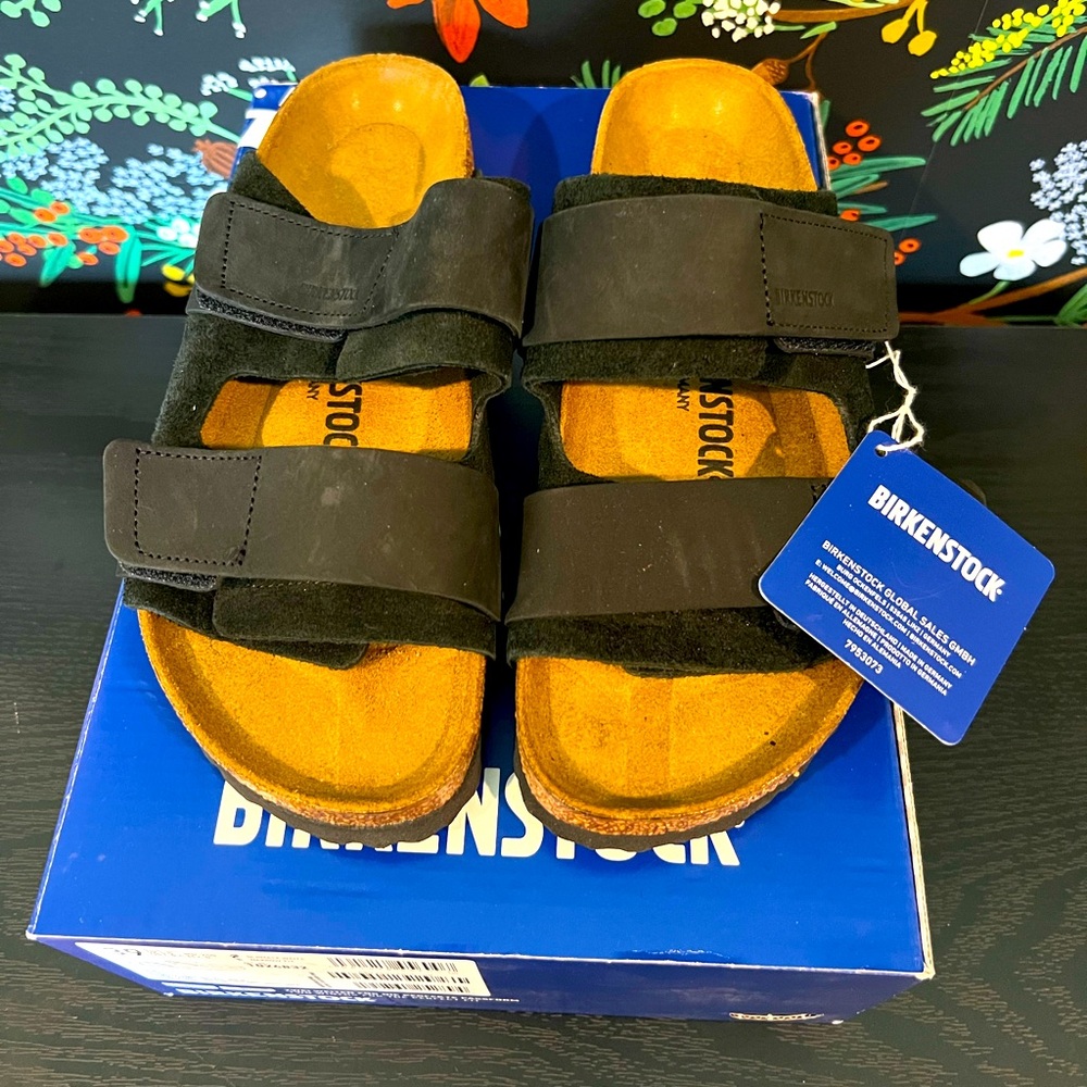 Birkenstock Uji Suede Nubuck Sandals - Size 39